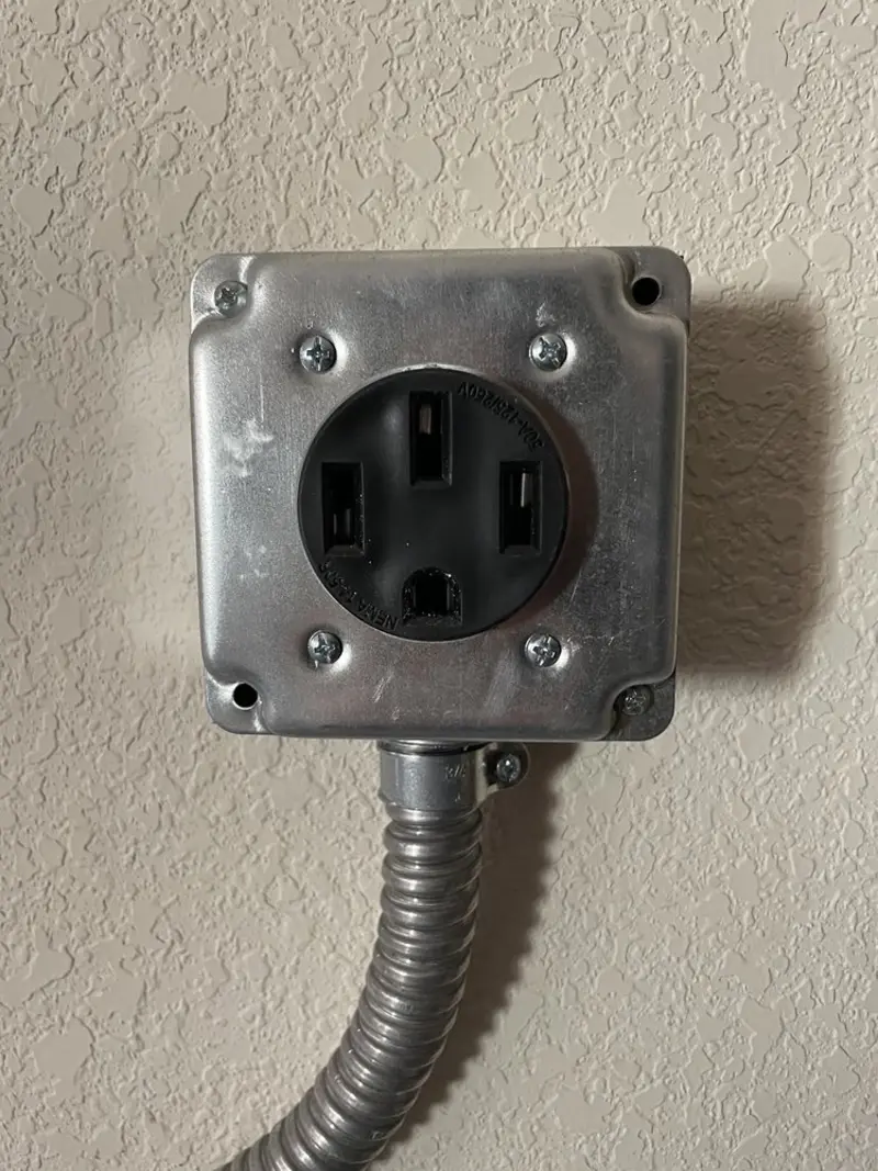 NEMA 14-50 outlet installed for Electrical Panel Upgrade in Ball
